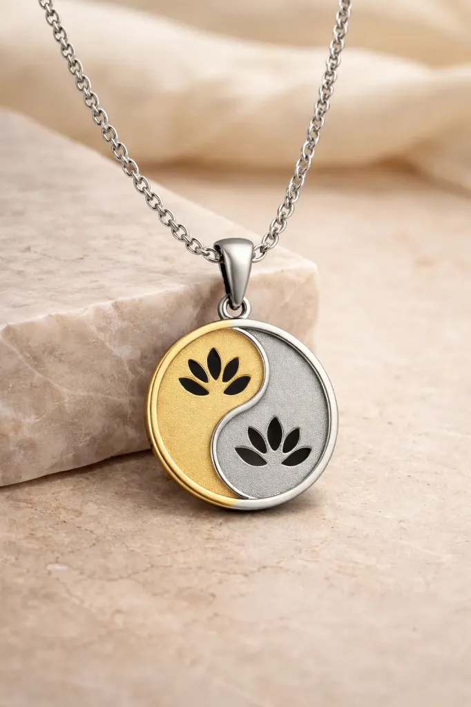 Silver Lotus Bloom (With Chain)