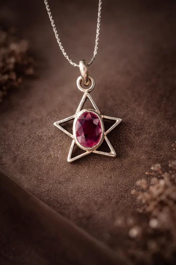 Ruby Comet (Silver Embedded)