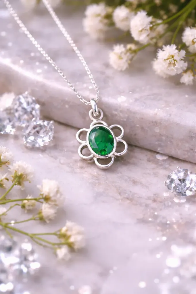 Emerald Aegis (Silver Embedded)